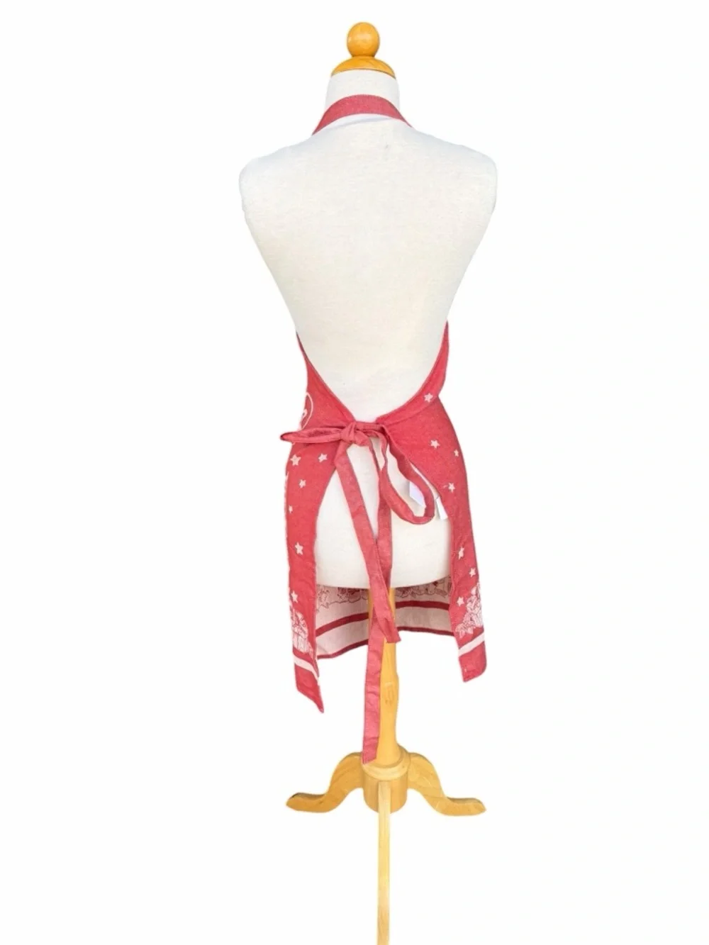 Williams-Sonoma Twas The Night Before Christmas Jacquard Apron Red White NWT OS